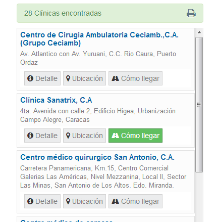 Hacer clic en "Cómo Llegar"