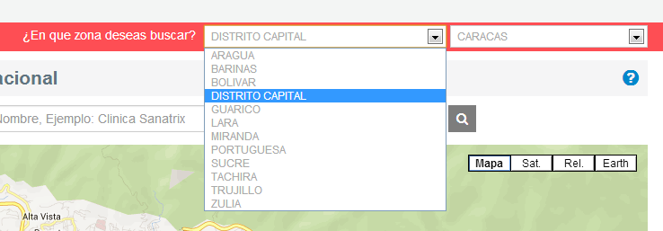 Seleccionar estado