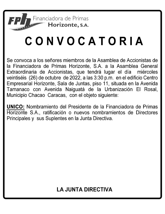 convocatoria octubre 2022 FINANCIADORA